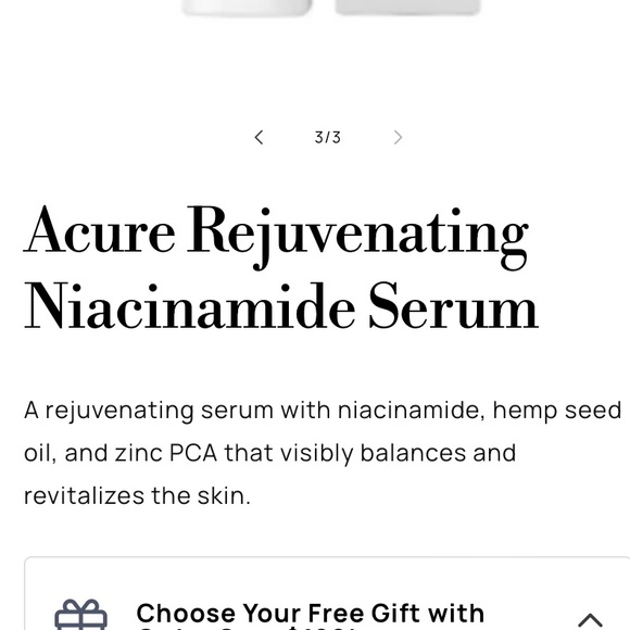 Acure Rejuvenating Niacinamide Serum, NWOB - Picture 5 of 5